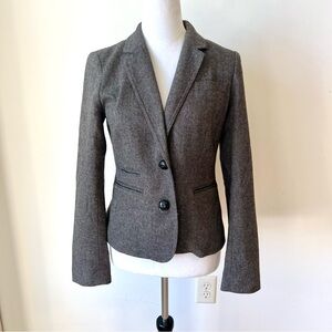 BANANA REPUBLIC Wool Blend Tweed Single Breasted Blazer—SZ. 4